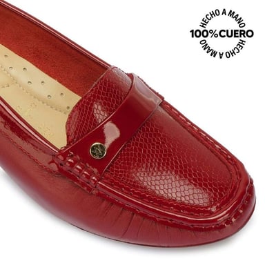 ZAPATO MOCASÍN CASUAL FORMAL DENI-2514 CRAMBERRY VIALE CUERO - 3