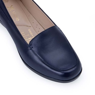 ZAPATO MOCASÍN CASUAL AVE-2504 AZUL VIALE CUERO - 4