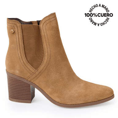 BOTÍN CHELSEA CASUAL FER-2504 CARAMELO VIALE CUERO - 1