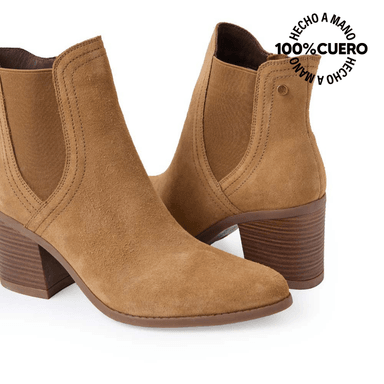 BOTÍN CHELSEA CASUAL FER-2504 CARAMELO VIALE CUERO - 2