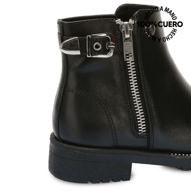 BOTÍN CASUAL YADIRA-2530 NEGRO RABBIT CUERO - 3