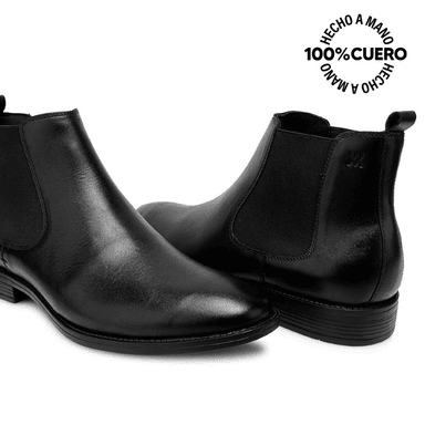 BOTÍN CASUAL MATEO-2521 NEGRO VIALE HOMME CUERO - 2