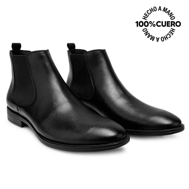 BOTÍN CASUAL MATEO-2521 NEGRO VIALE HOMME CUERO - 4