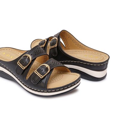 SANDALIA SLIDE CASUAL ABY-2602 NEGRO ADV - 2