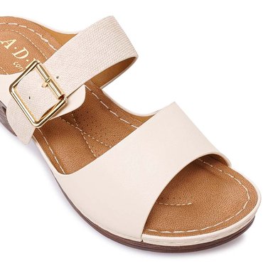 SANDALIA STRAP CASUAL ANA-2616 HUESO ADV - 3