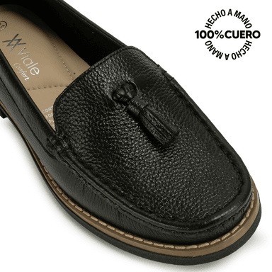 ZAPATO MOCASÍN AVE-2614 NEGRO VIALE CUERO - 3