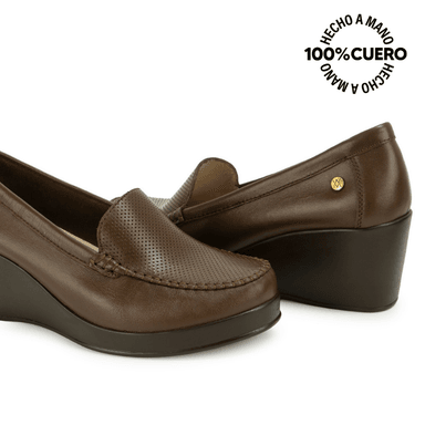 ZAPATO MOCASÍN DOM-2601 MARRON VIALE CUERO - 2