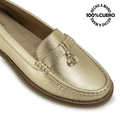 ZAPATO MOCASÍN DENI-2623 CHAMPAGNE VIALE CUERO - 3