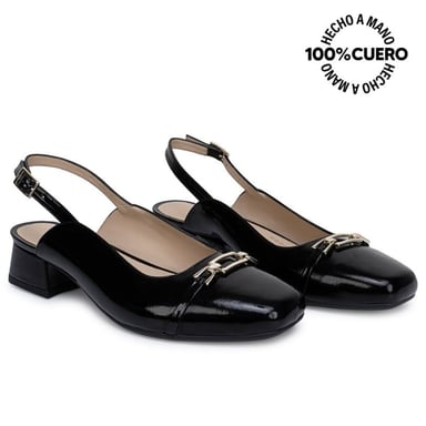 ZAPATO STILETTO ALE-2641 NEGRO CUERO VIALE - 4