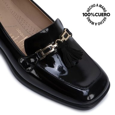 ZAPATO MOCASÍN MARI-2602 NEGRO CUERO VIALE - 3