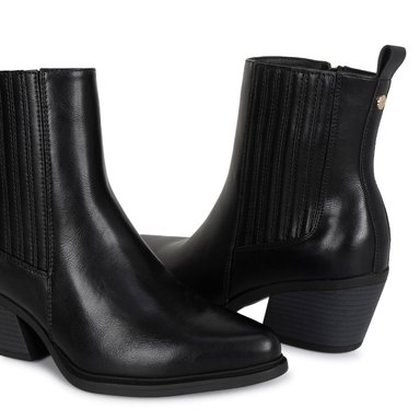 BOTIN JODHPUR CASUAL DAVI-2613 NEGRO SINTETICO ANN D VIAN - 2