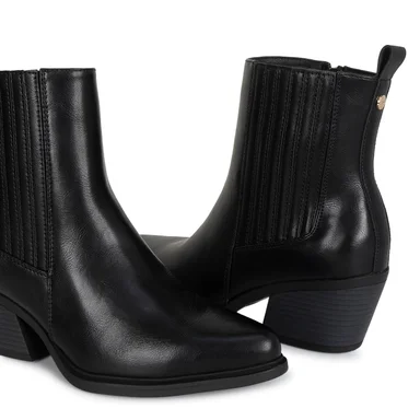 BOTIN JODHPUR CASUAL DAVI-2613 NEGRO SINTETICO ANN D VIAN - 2