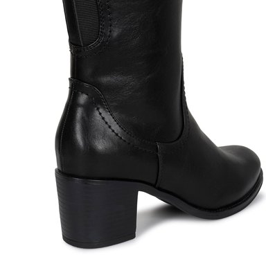 BOTA ALTA JODHPUR CASUAL DAVI-2606 NEGRO SINTETICO ANN D VIAN - 3