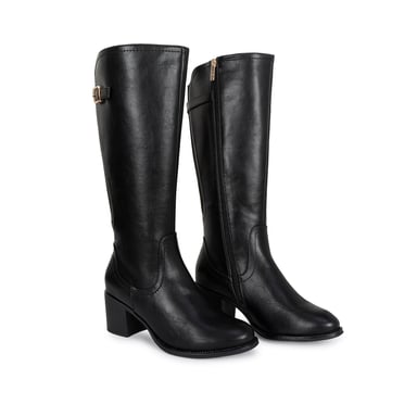 BOTA ALTA JODHPUR CASUAL DAVI-2606 NEGRO SINTETICO ANN D VIAN - 4