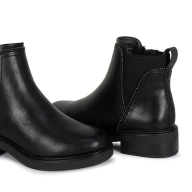 BOTIN CHELSEA CASUAL DAVI-2617 NEGRO SINTETICO ANN D VIAN - 2