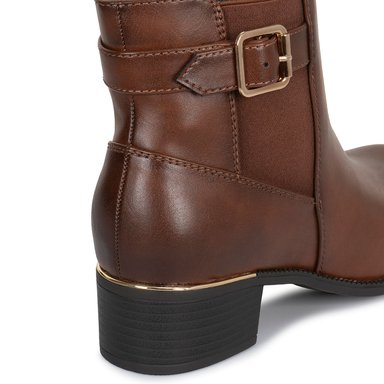 BOTIN CHELSEA CASUAL DAVI-2619 CHOCOLATE SINTETICO ANN D VIAN - 3