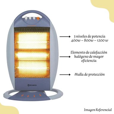 ESTUFA IMACO HALOGENA HH1200 -1200 WATTS - 2