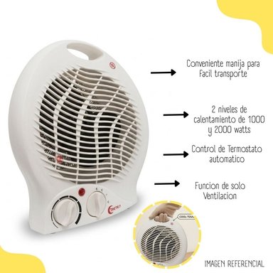 TERMO VENTILADOR PORTÁTIL TREVELY 2000 WATTS TCH-06 - 2