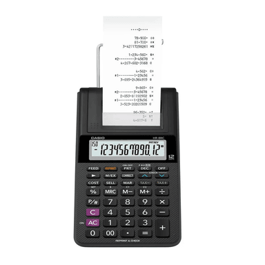 Calculadora Casio HR-8RC con Wincha 12 Dígitos (Negro) - 1