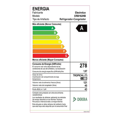 REFRIGERADOR ELECTROLUX ERB162HB FROST BOTTOM FREEZER 166L – NEGRO - 5