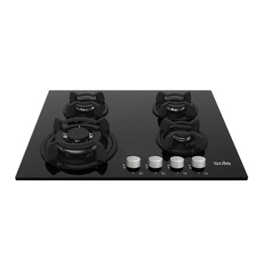 COCINA EMPOTRABLE SOLE SOLCO034 4 QUEMADORES - NEGRO - 2