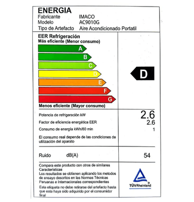 AIRE ACONDICIONADO PORTÁTIL 9000 BTU AC9010G – IMACO - 3