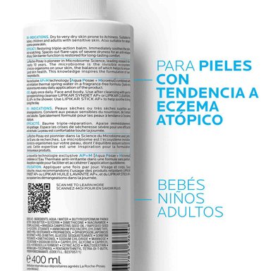 TRATAMIENTO CORPORAL LA ROCHE POSAY LIPIKAR BAUME AP+M 400 ML - 3