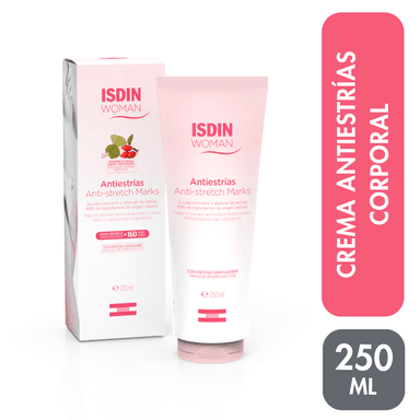 WOMAN ISDIN ANTIESTRÍAS 250 ML - CREMA CORPORAL QUE AYUDA A PREVENIR Y ATENUAR LAS ESTRÍAS - 1