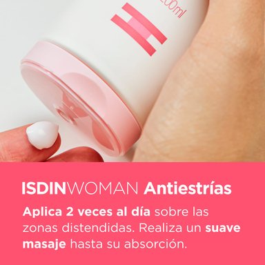 WOMAN ISDIN ANTIESTRÍAS 250 ML - CREMA CORPORAL QUE AYUDA A PREVENIR Y ATENUAR LAS ESTRÍAS - 8