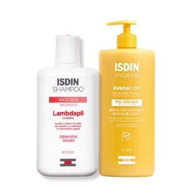 SET TRATAMIENTO CAPILAR ISDIN CUIDADO + CORPORAL SHAMPOO ANTICAIDA GEL BAÑO - 1