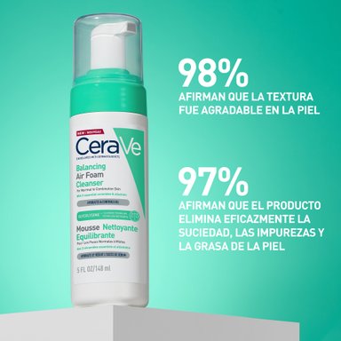 CERAVE LIMPIADOR AIR FOAM REEQUILIBRANTE 148ML - 2
