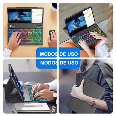 COMBO KIT TECLADO Y MOUSE LUCES RGB INALÁMBRICO NEGRO + MOUSEPAD GAMER DREIZT RGB DISEÑO CALAVERA XL 80CM X 30CM - 3