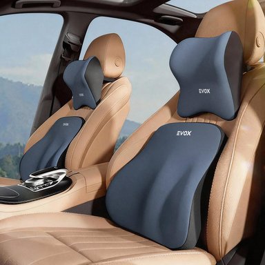 SET DE COJINES ERGONÓMICOS EVOX WR9-G GRIS LUMBAR Y CERVICAL - 9