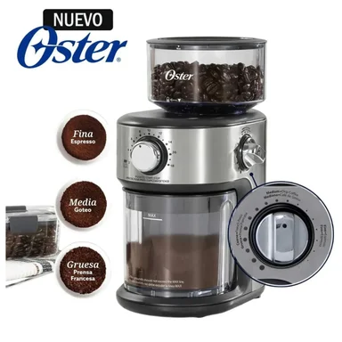 MOLEDORA DE GRANOS DE CAFÉ OSTER BVSTBMH24_053 18 AJUSTES DE GROSOR - 1