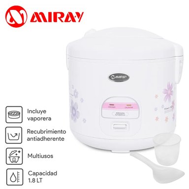 ARROCERA HERMETICA MIRAY OM-T339 1.8L BLANCO CON VAPORIZADOR - 1