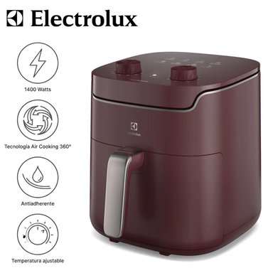 FREIDORA DE AIRE ELECTROLUX EAF41 5,6 L ROJA EFFICIENT 1400W - 1