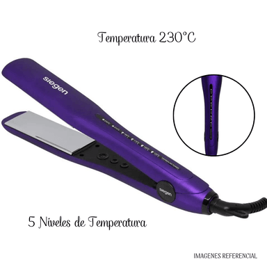 PLANCHA ALISADORA DE CABELLO SIEGEN SG 4750 PROFESIONAL ELEGANCE SG-4750/MORADA - 2