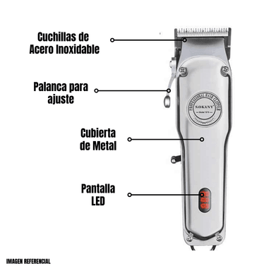 MAQUINA DE CABELLO SOKANY RECARGABLE MOD. 1919 - 3