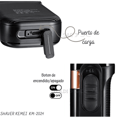 SHAVER KEMEI RECARGABLE KM-2024 - 4