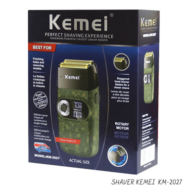 AFEITADORA SHAVER KEMEI CORD CORDLESS DIGITAL KM-2027 - 6