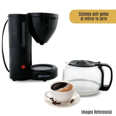CAFETERA ELÉCTRICA IMACO CM608N FILTRO 6 TAZAS- NEGRO - 3