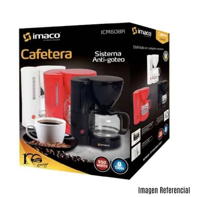 CAFETERA ELÉCTRICA IMACO CM608N FILTRO 6 TAZAS- NEGRO - 5