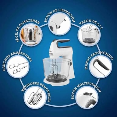 BATIDORA OSTER FPSTHS3611 DE MANO Y PEDESTAL 250W - 6