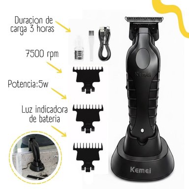 TRIMMER RECARGABLE KEMEI KM-2299 CON BASE - 2