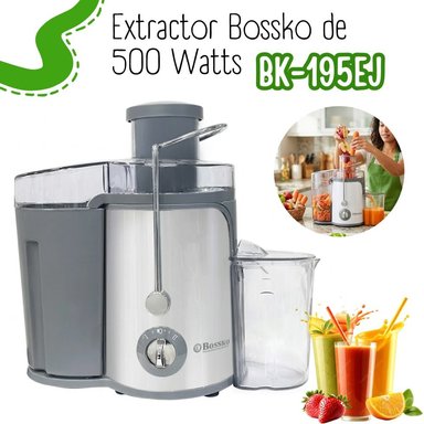 EXTRACTOR DE JUGOS BOSSKO BK-195EJ - 500 W - PLOMO - 1