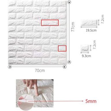 ADHESIVOS PARA PARED 3D LADRILLOS PANELES 10PCS PEGATINA STICKER - 3