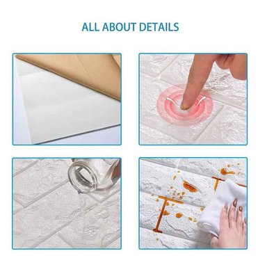 ADHESIVOS PARA PARED 3D LADRILLOS PANELES 10PCS PEGATINA STICKER - 5