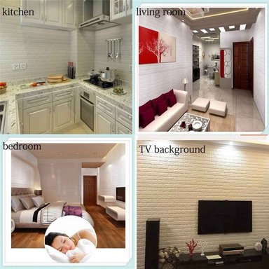 ADHESIVOS PARA PARED 3D LADRILLOS PANELES 10PCS PEGATINA STICKER - 6