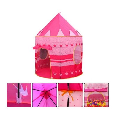 CARPA CASTILLO INFANTIL NIÑA ROSADO - 5