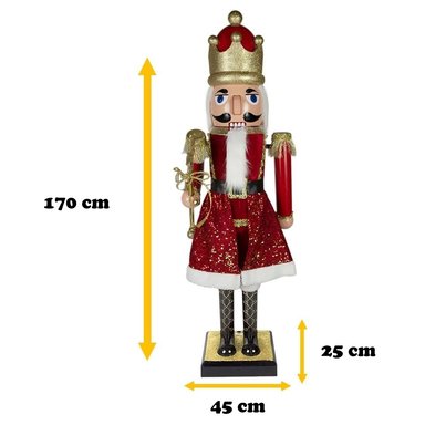 CASCANUECES GIGANTE SOLDADO NAVIDEÑO MÚSICA MOVIMIENTO VERDE ROJO - 4